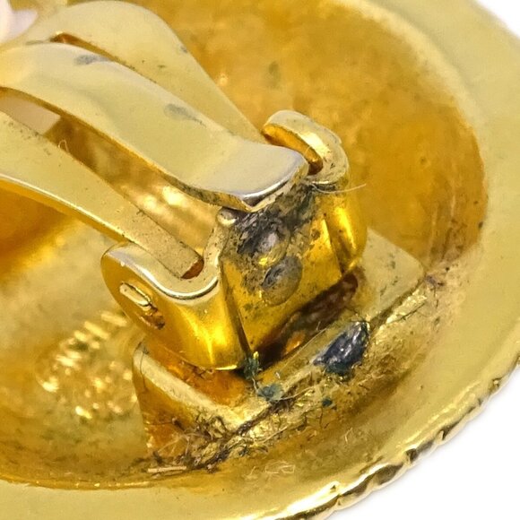 Chanel Gold Button Earrings Clip-On - Picture 3 of 4